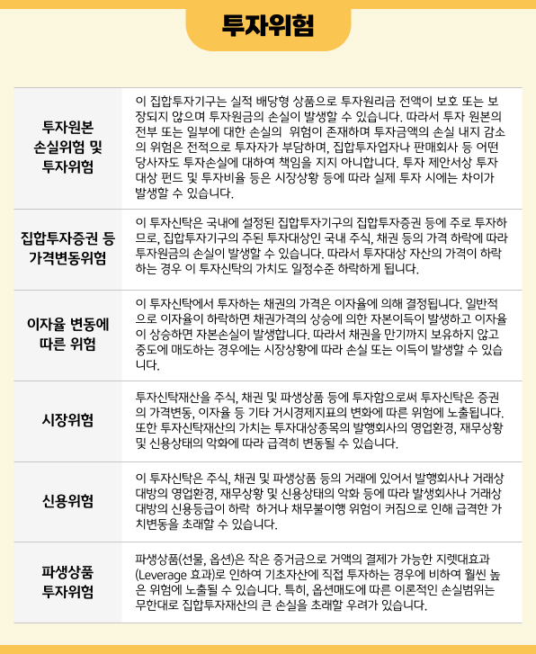 KB코리아 포커스 적격 TDF 투자위험 안내 1