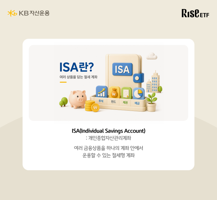 ISA 개인종합자산관리계좌 개념 설명 카드뉴스, 여러 금융상품 통합 운용 절세계좌 소개