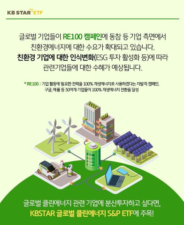 글로벌 기업들이 re100 캠페인에 동참하면서 친환경 에너지에 대한 수요가 확대. 친환경 기업들에 대한 인식변화에 따라 관련기업들에 대한 수혜가 예상됨.